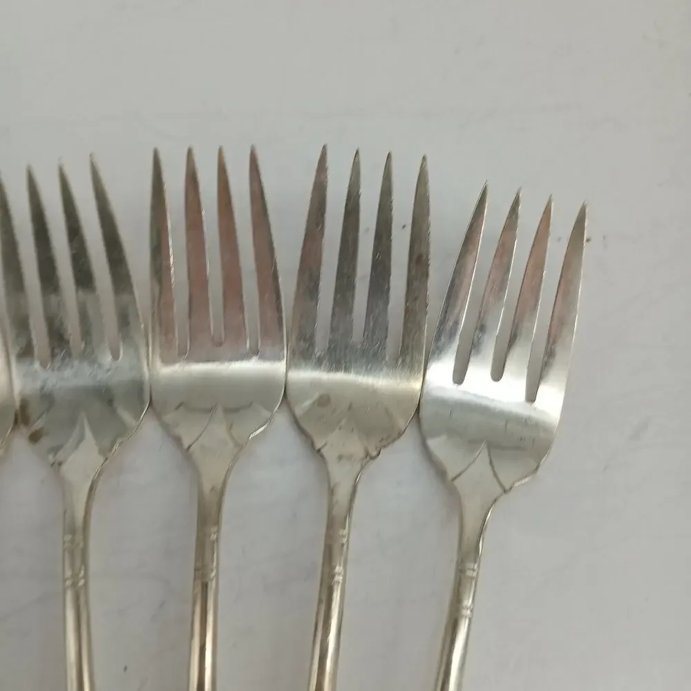 6X SF LADY HAMILTON Salad Forks 1932 Silverplate Community Plate Oneida